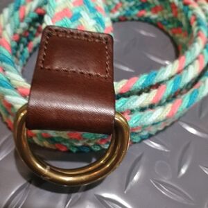 Eddie Bauer Braided Belt Pinks Blues Size Large Xlarge